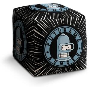 Sablio Taburet Cube Futurama Bender Vesmír - 40x40x40 cm