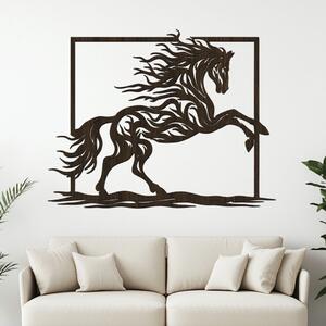 Dřevěný obraz HORSE | Rozměry (cm): 40x31 | Zvolte barvu dekoru: Wenge