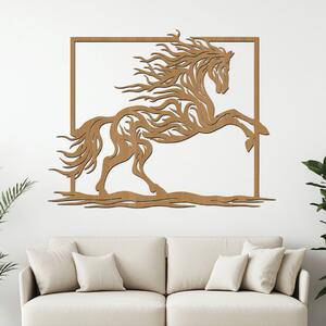 Dřevěný obraz HORSE | Rozměry (cm): 40x31 | Zvolte barvu dekoru: Buk