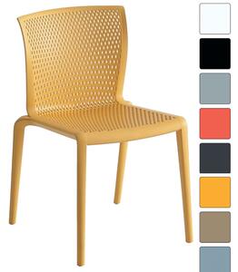 Plastová zahradní židle Venice 38 okrově žlutá