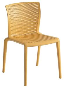 Plastová zahradní židle Venice 38 okrově žlutá