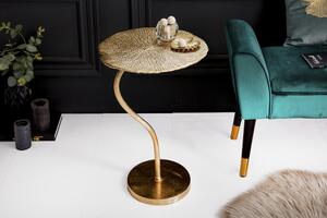 Noble Home Zlatý hliníkový odkládací stolek Ferago, 40 cm