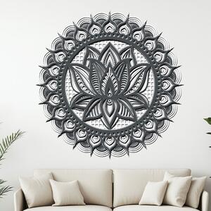 Dřevo života | Dřevěná 4vrstvá mandala NADĚJE A SÍLA | Rozměry (cm): 40 | Zvolte barevný dekor: antracitová-bílá