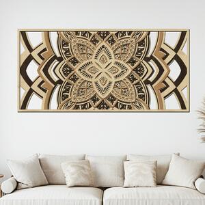 Dřevo života | 4 vrstvá mandala ODVAHY | Rozměry (cm): 60x29 | Zvolte barevný dekor: javor-buk-wenge