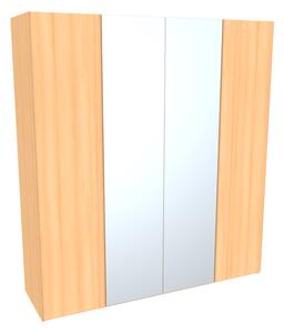 Skříň GRANDE 200 - š. 200 x v. 220 Varianta: Skříň GRANDE - 2x zrcadlo, Varianta barvy: Buk
