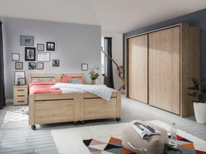 Moderní ložnice Brüssel dub stein/tmavá břidlice 4