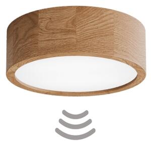 Stropní svítidlo se senzorem CLEO 2xE27/24W/230V pr. 27,5 cm dub