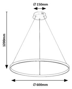 Rabalux 72347 - LED Lustr na lanku BELIZA LED/55W/230V 3000K