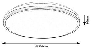 Rabalux 75058 - LED Koupel. stropní svítidlo SLAVA LED/18W/230V IP44 pr. 34 cm