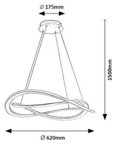 Rabalux 72282 - LED Lustr na lanku KALLIRA LED/72W/230V 3000K