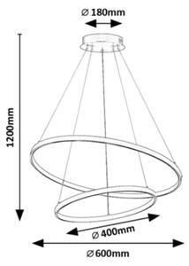 Rabalux 72348 - LED Stmívatelný lustr na lanku BELIZA LED/75W/230V 3000-6500K+DO