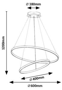 Rabalux 72345 - LED Stmívatelný lustr na lanku BELIZA LED/75W/230V 3000-6500K+DO