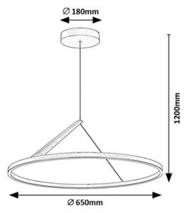 Rabalux 72352 - LED Lustr na lanku RENARA LED/40W/230V 3000K