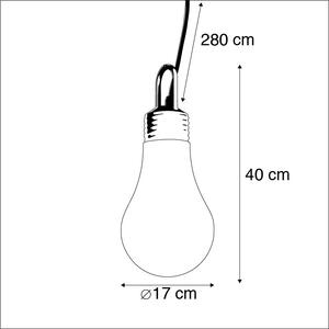 Retro závěsná a stojací lampa bílá IP65 - Lampadina
