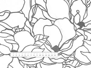 Biante Bavlněný čtvercový ubrus Sandra SA-271 Šedé designové květiny na bílém 60x60 cm