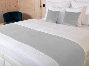 Biante Sametový přehoz/běhoun na postel Velvet Premium SVP-027 Světle šedý Na míru