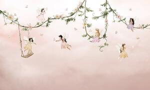 FUGU ekologická tapeta s vílami pro holčičky DREAM FLIGHT Materiál: Digitální eko vlies - klasická tapeta nesamolepicí