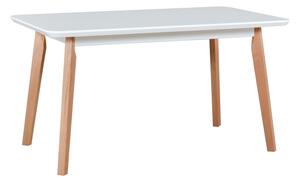 Stoly/jidelni-stul-oslo-7 deska stolu bílá, podnož ořech, nohy grafit