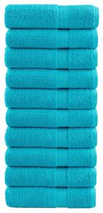 Premium ručníky SOLUND 10 ks tyrkysové 50x100 cm 600 g/m² 137451