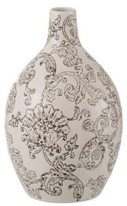 Bílo-černá porcelánová váza s květy Zen Ball – 20*20*33 cm - J-Line by Jolipa