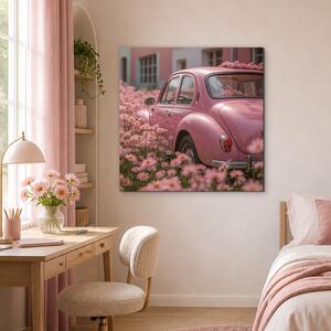 DUBLEZ | Vintage obraz na dřevě - VW Beetle | UV tisk, Premium