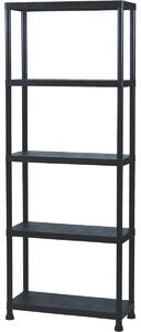 Plastový regál 5 pater, 60 x 30 x 181 cm, 5 pater