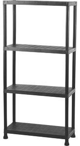 Plastový regál 4 patra, 60 x 30 x 138 cm, 4 patra