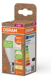 LED Žárovka z recyklovaného plastu P45 E14/7,5W/230V 2700K - Osram