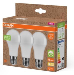 SADA 3x LED Žárovka z recyklovaného plastu A100 E27/14W/230V 2700K - Osram