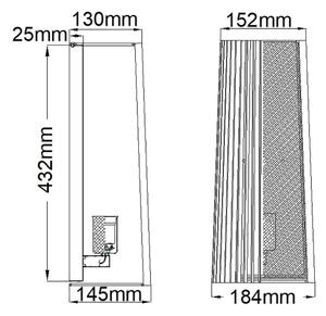 Quintiesse QN-LINARA1-BK - Nástěnné svítidlo LINARA 1xE27/60W/230V černá/zlatá