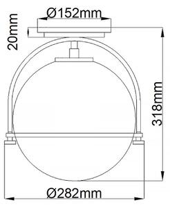 Quintiesse QN-SOMERSET-F-O-BK - Stropní svítidlo SOMERSET 1xE27/60W/230V černá