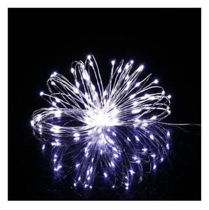 LED řetěz Nano - 10m, 100LED, 3xAA, studená bílá