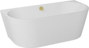 Olsen Spa Volně stojící vana VICA NEW bílá, sifon s napouštěním přepadem - Barva - Bílá, Barva sifonu - Chrom, Rozměr vany - 150 × 80 cm VANVIC150NN