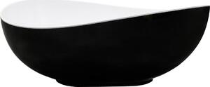 Olsen Spa Volně stojící vana SIYA černá/bílá - Barva sifonu - Chrom, Rozměr vany - 171,5 × 101 cm VANSIYA170BW