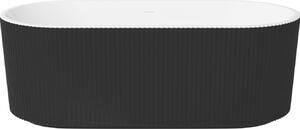 Olsen Spa Volně stojící vana GIULIANA černá/bílá, sifon se štěrbinovým přepadem - Barva - Černá / bílá, Barva sifonu - Chrom, Rozměr vany - 150 × 75 cm VANGIU150BWN