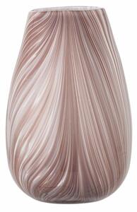 Růžová skleněná váza Bloomingville Ennis 22,5 cm