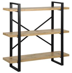 Regál se 3 policemi TIMBER 111 cm Světle hnědá