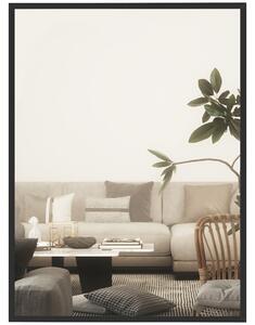 HOMCOM obdélníkové nástěnné zrcadlo 76×101 cm — černý MDF rám | Aosom