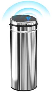 HOMCOM 50 l automatický odpadkový koš, nerezový, s pohybovým senzorem | Aosom