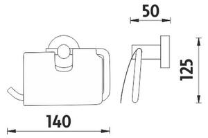 NIMCO UN 13055B-26 - Držák toaletního papíru UNIX lesklý chrom
