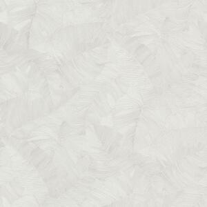 Bílá vliesová tapeta s plastickými listy, TI2101, Time 2025, Grandeco
