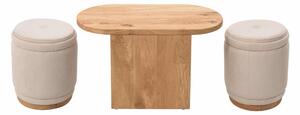 Konferenční stolek Parma s taburety z dubu