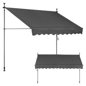 MultiGarden Upínací balkonová sluneční markýza KLODZ 300x120 cm šedá