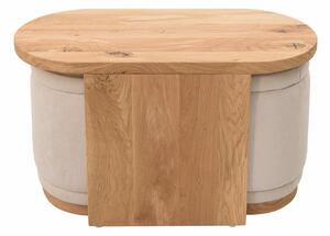 Konferenční stolek Parma s taburety z dubu