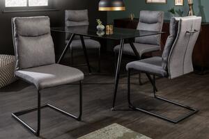Konzolová židle COMFORT II S RUKOJETÍ šedá plochá tkanina Nábytek | Jídelní prostory | Jídelní židle | Všechny jídelní židle