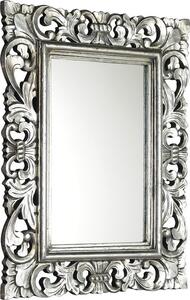 SAPHO SAMBLUNG retro zrcadlo ve vyřezávaném rámu 60x80cm, stříbrná IN115