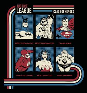 Umělecký tisk Justice League - Class of Heroes, 26.7 × 40 cm