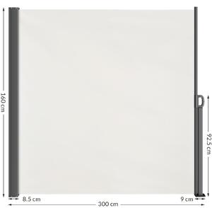 Deuba Boční markýza Nosara 160x300 cm - krémová