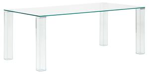 Kave Home Skleněný jídelní stůl Adularia 200 x 100 cm