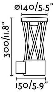 TWIST nástěnná lampa, tmavě šedá - FARO